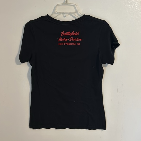 Vintage Women’s Gettysburg Harley Davidson Santa Clause T-shirt Size M. - Picture 2 of 5
